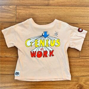 Tom Gates Genius at Work Kids Shirt - Peach. Neutral Gender
